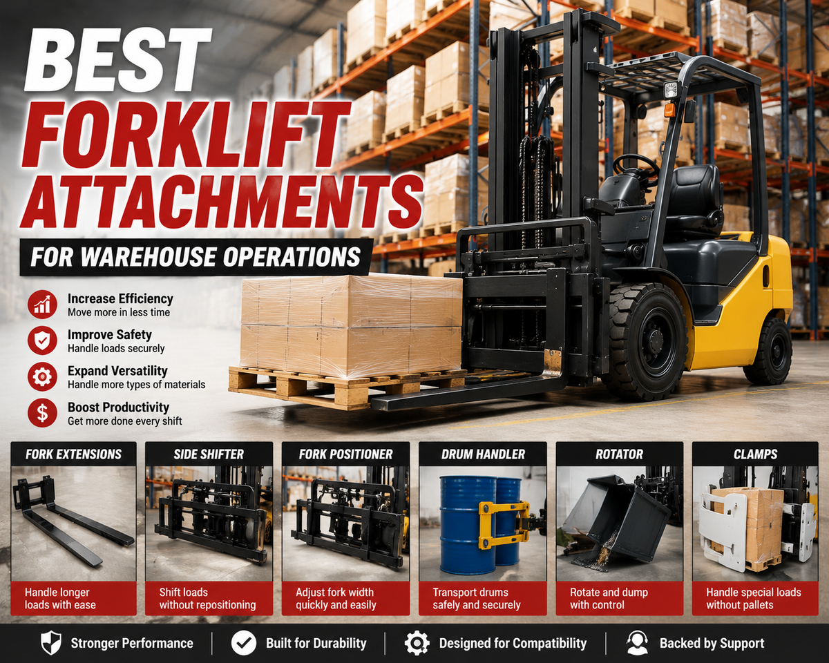 Best Forklift Attachments for Warehouse Operations