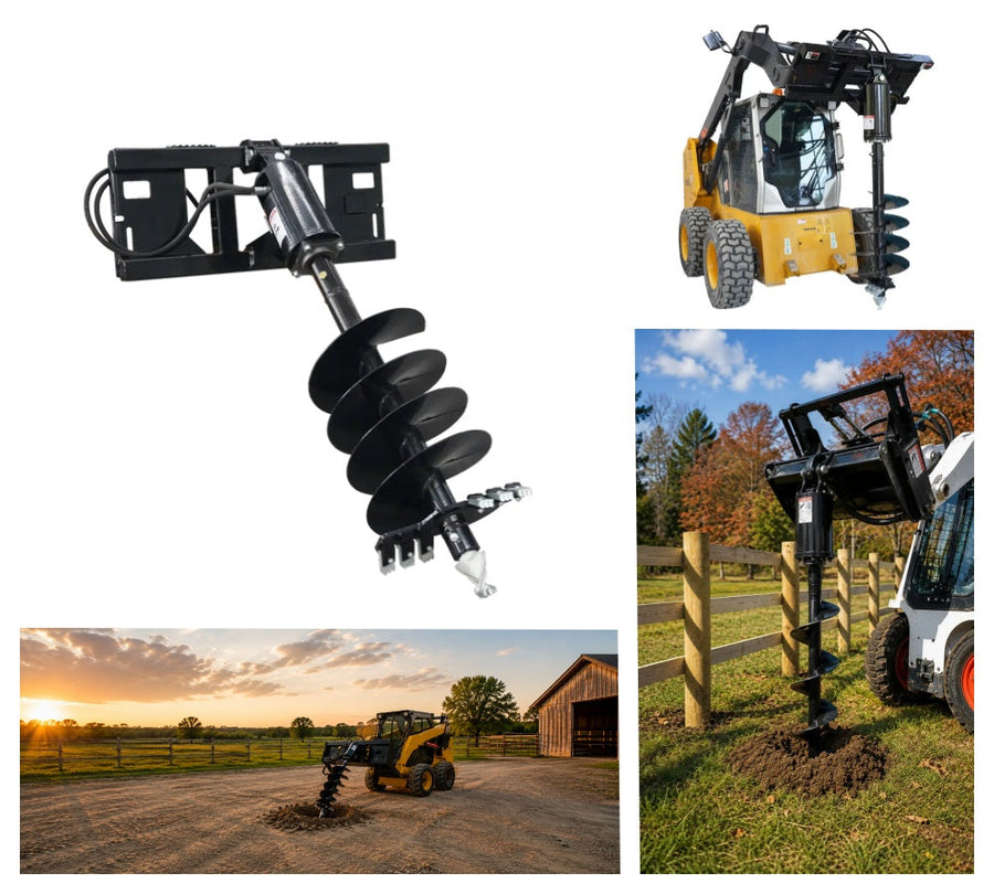 adjustable 48-inch depth skid steer auger for construction in New York