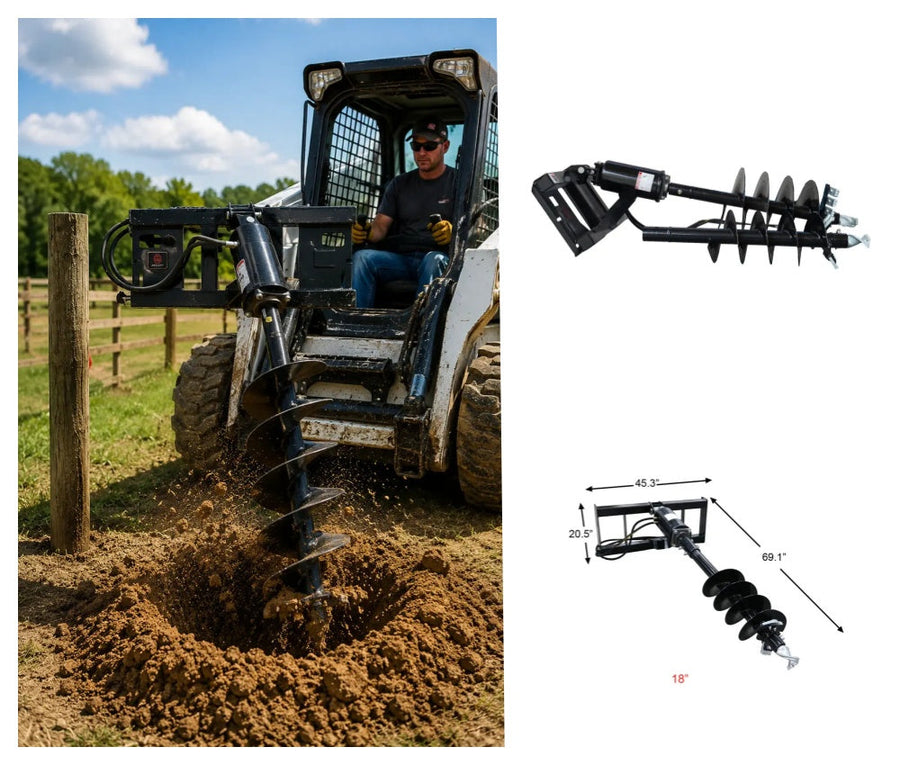 4500 ft-lb torque heavy duty skid steer auger Georgia