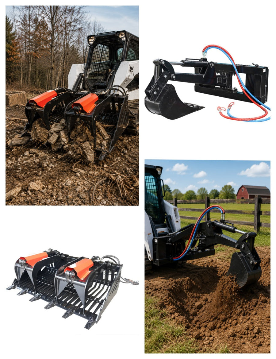 4000 lbs capacity skid steer grapple for land clearing Florida