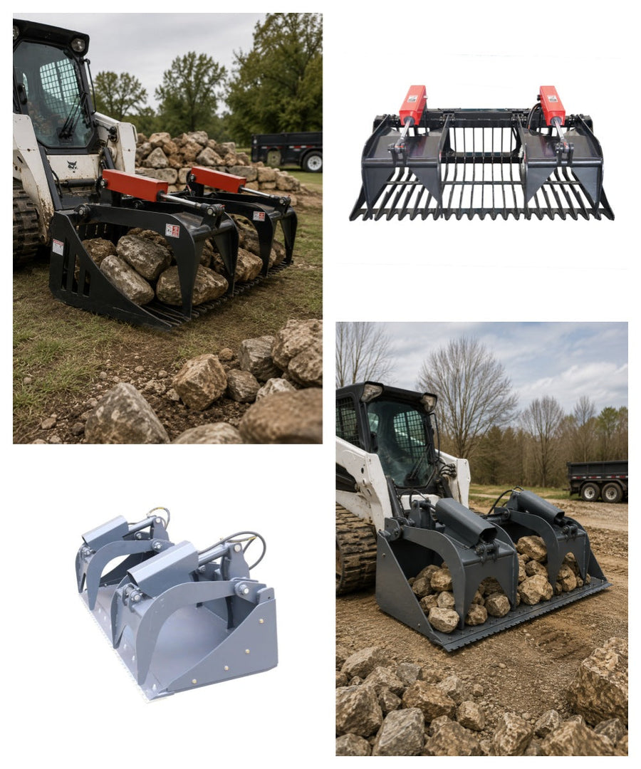 80-inch extra-large grapple bucket for skid steer in North Carolina
