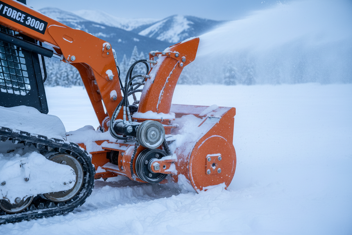 How to Maintain a Hydraulic Skid Steer Snow Blower