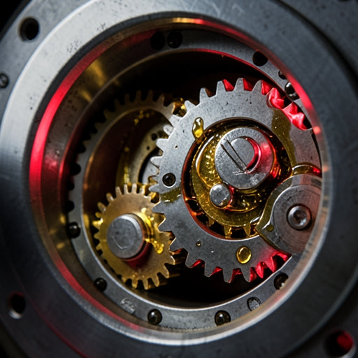 Internal view of a sealed planetary gear reduction system for a skid steer auger drive.
