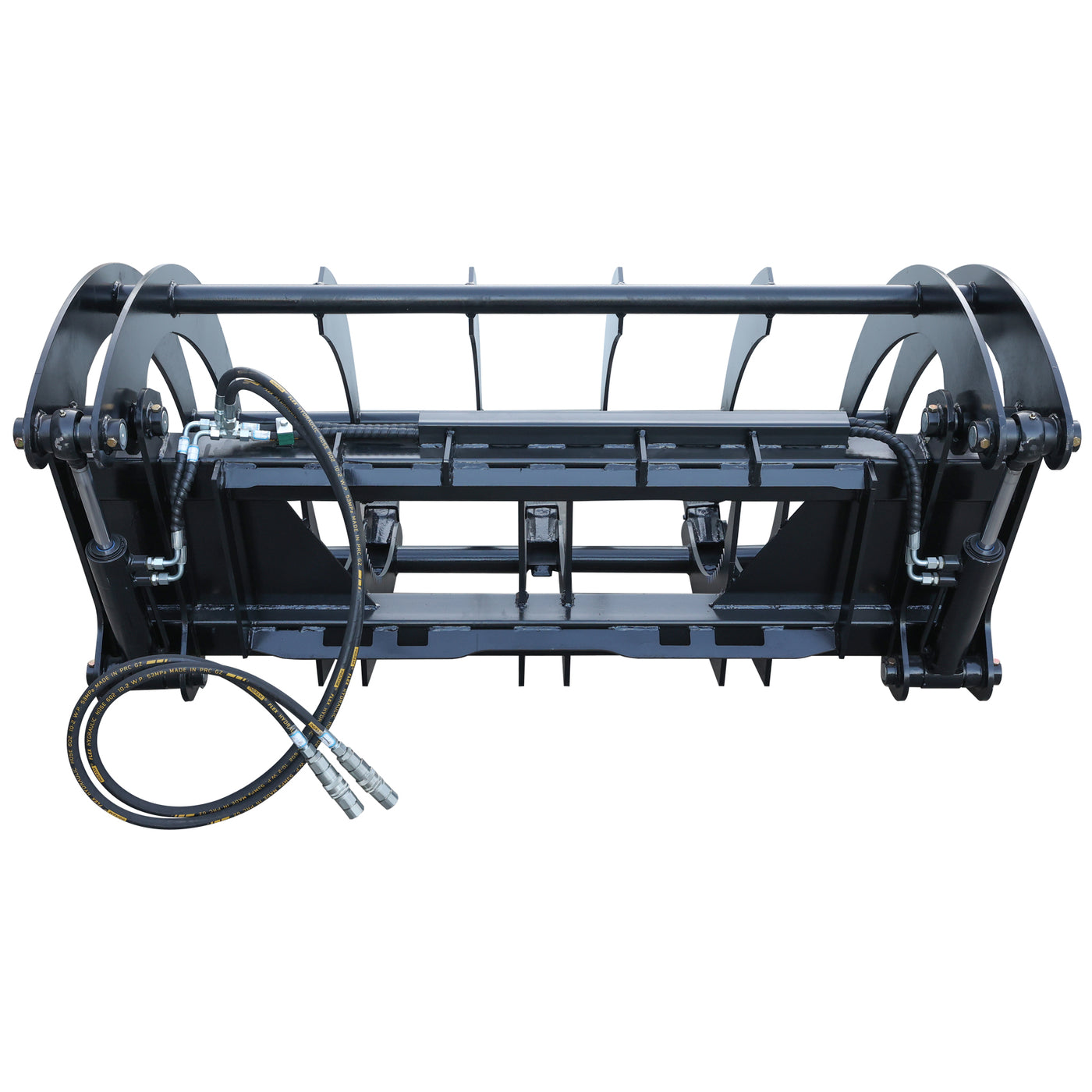 attachMan 72" Skid Steer Extreme Root Rake Grapple Attachment - Twin Cylinder Heavy Duty