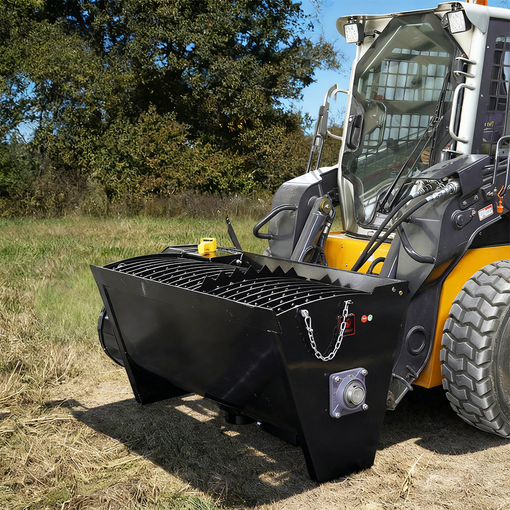 280Lt Skid Steer Concrete Mixer Bucket Attachment - Universal Quick Tach - Hardox Steel