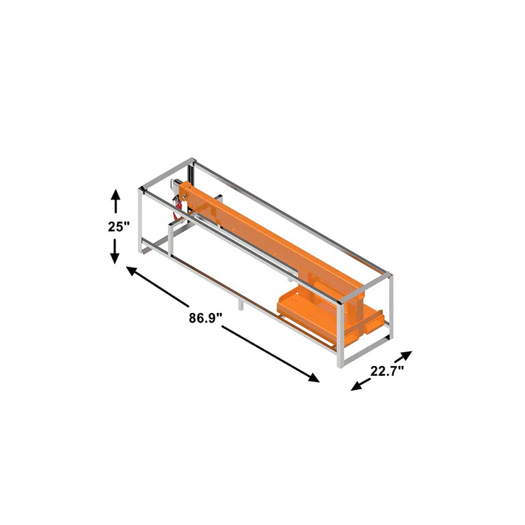 attachMan 5500lb Capacity Forklift Long Mobile Crane Lifting Hoist Jib Boom - FJL2.5 Model