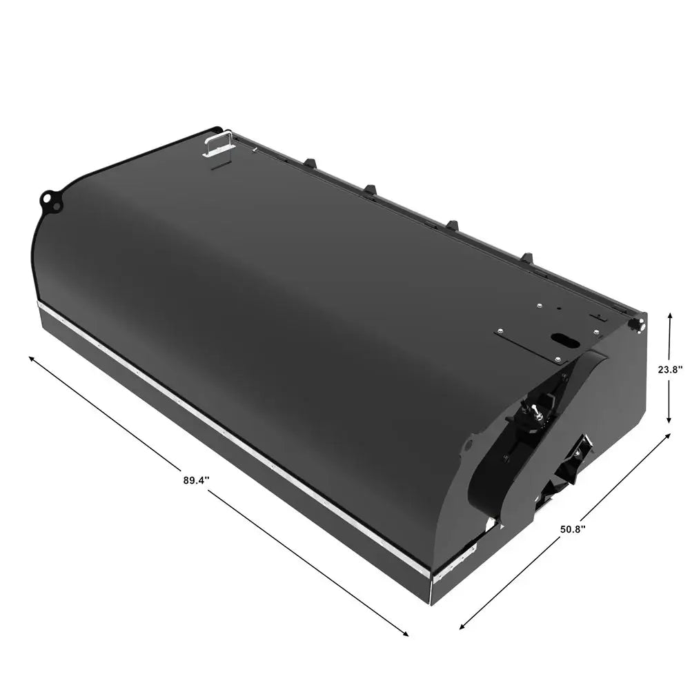 83" Hydraulic Pickup Box Broom Sweeper, Universal Skid Steer Quick Attach