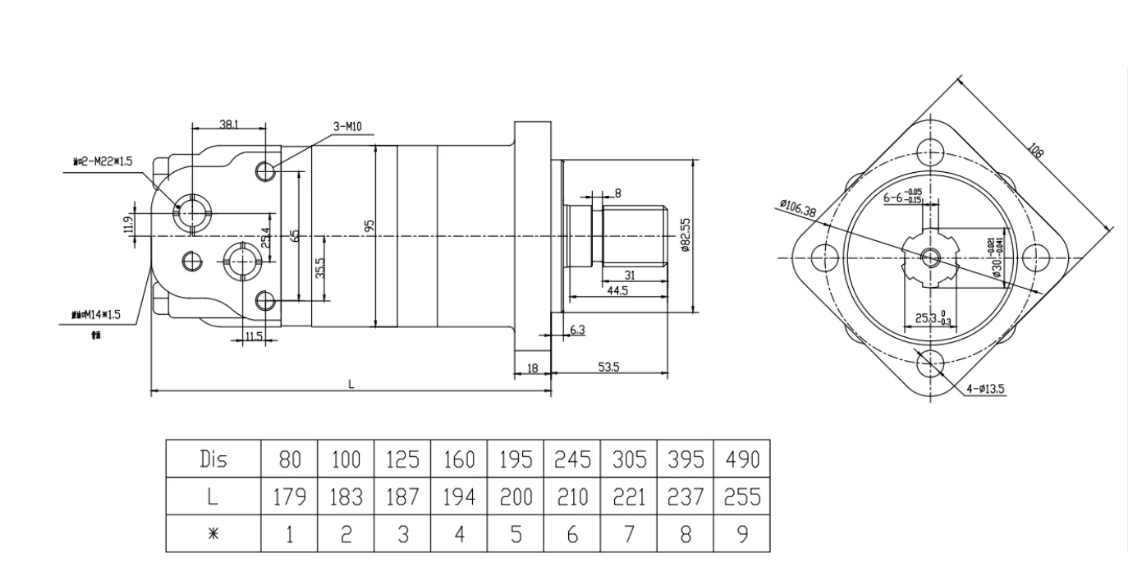 attachMan Hydraulic Motor Replacement for 72" Skid Steer Heavy Duty Brush Mower Cutter - Fits S-BC1830