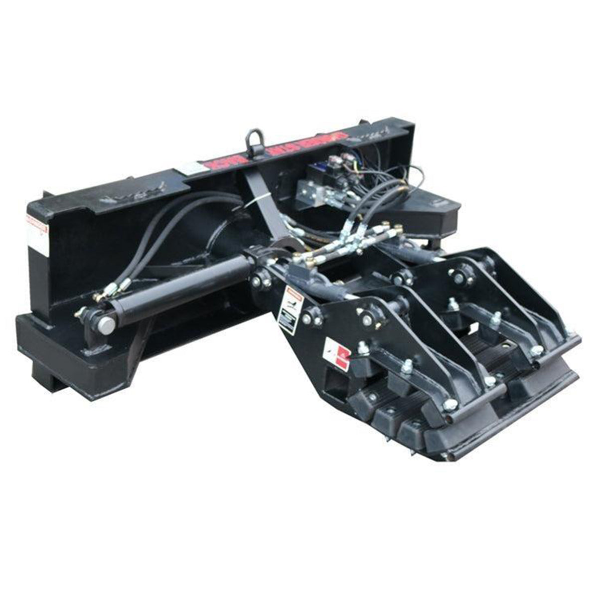 Skid Steer Double Cylinder Hydraulic Pole Setter & Rotating Pole Claw Attachment