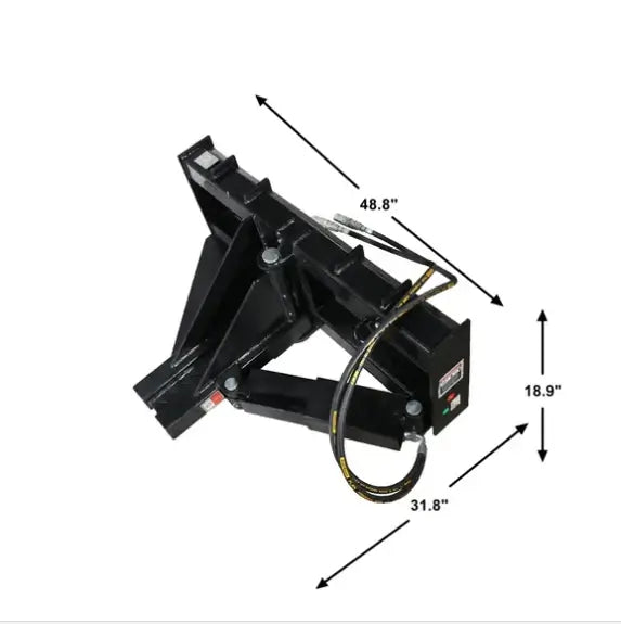 Heavy-Duty Skid Steer Post & Tree Puller Attachment, Universal Quick Attach