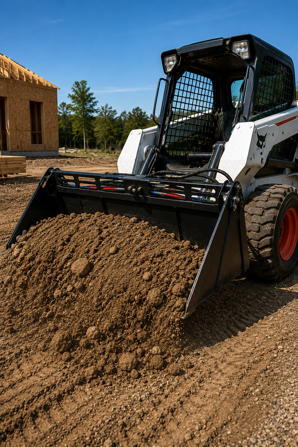 72" Skid Steer 4 in 1 Combo Multi Purpose Bucket Attachment Quick Tach