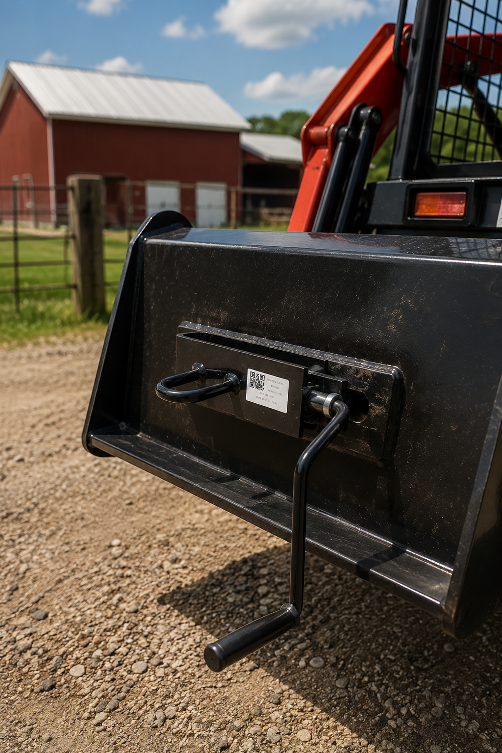 Easy Lift Tractor Bucket w/ Grab Hook, Welded Ring & Hand Crank - Universal Fit