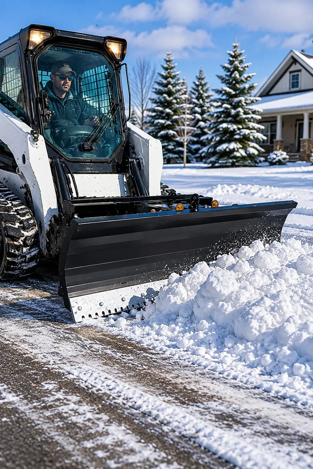 84" Extreme-Duty Skid Steer Snow Pusher & Dozer Blade, Universal Quick Attach