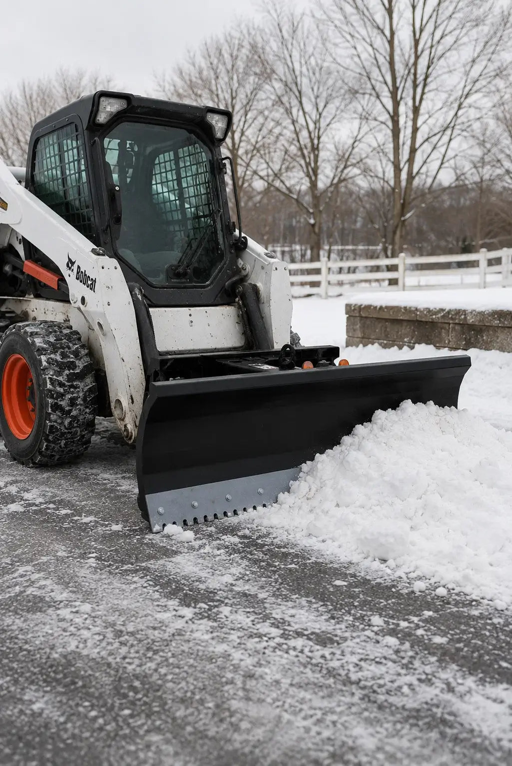 72" Light-Duty Skid Steer Snow Pusher & Dozer Blade, Universal Quick Attach