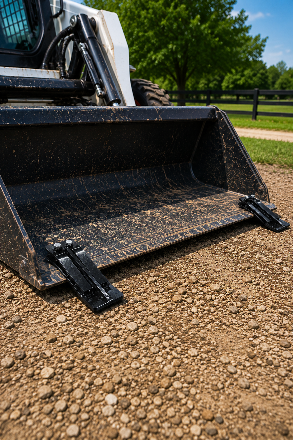 2pcs Heavy Duty Tractor Bucket Edge Protectors - 11" Turf Tamer Skid Protectors for Snow & Gravel