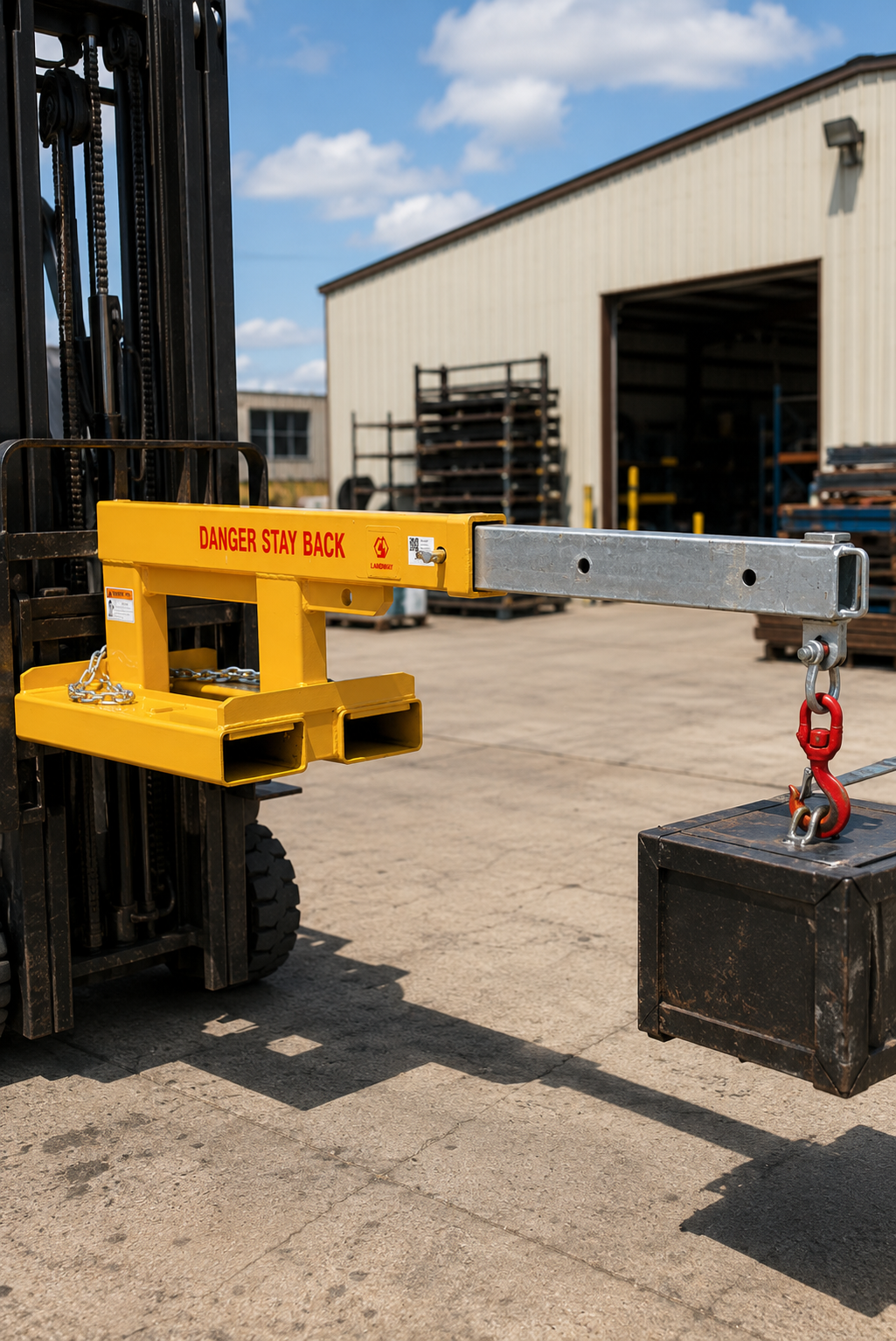5500lb Capacity Forklift Short Mobile Crane Lifting Hoist Jib Boom - FJS2.5 Model