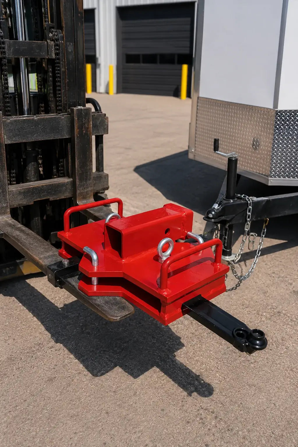 2" Dual Forklift Hitch Receiver Adapter, 6,500 lb Capacity, Fits 5" Forks