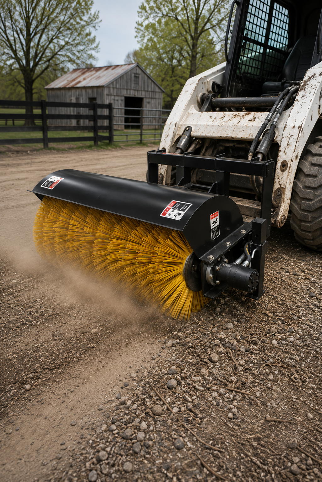 44" Skid Steer Hydraulic Angle Broom - Standard Flow, Bi-Directional