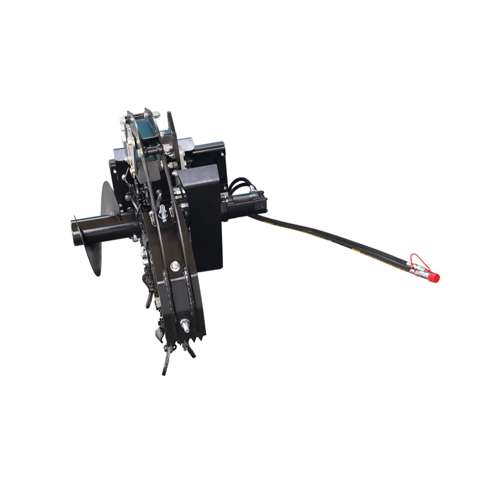 attachMan Mini Track Loader Trencher Attachment - 6" Cutting Width, 37" Max Depth - Adjustable Control Foot