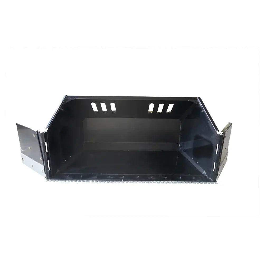 91" Skid Steer Snow Bucket with Hydraulic Wings, Heavy-Duty Snow Removal Attachment