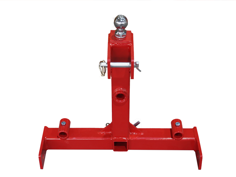 3 Point Gooseneck Tractor Trailer Hitch - Category 1 - 2" Receiver & Hay Bale Spear Compatible