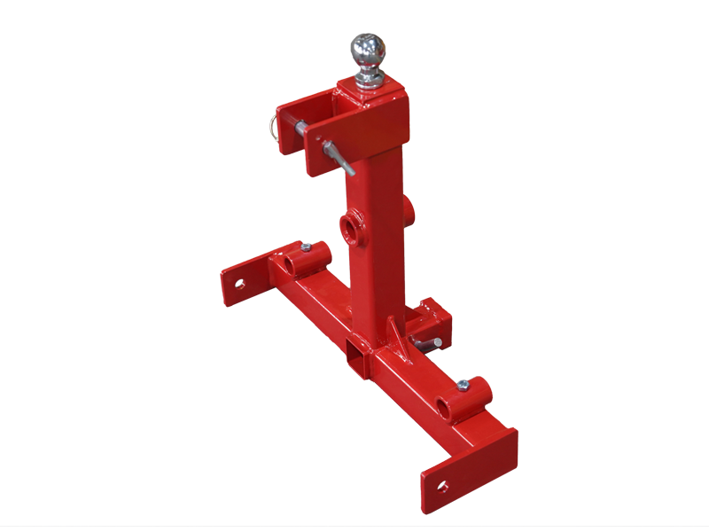 3 Point Gooseneck Tractor Trailer Hitch - Category 1 - 2" Receiver & Hay Bale Spear Compatible
