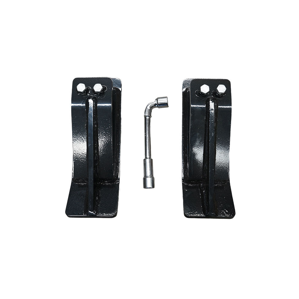 Tractor Bucket Protector, 2pcs Edge Protector, 11" Long Turf Tamer Skid Protector, Heavy Duty Steel Bucket for Removal, Spreading Gravel, L-shaped Socket Wrench