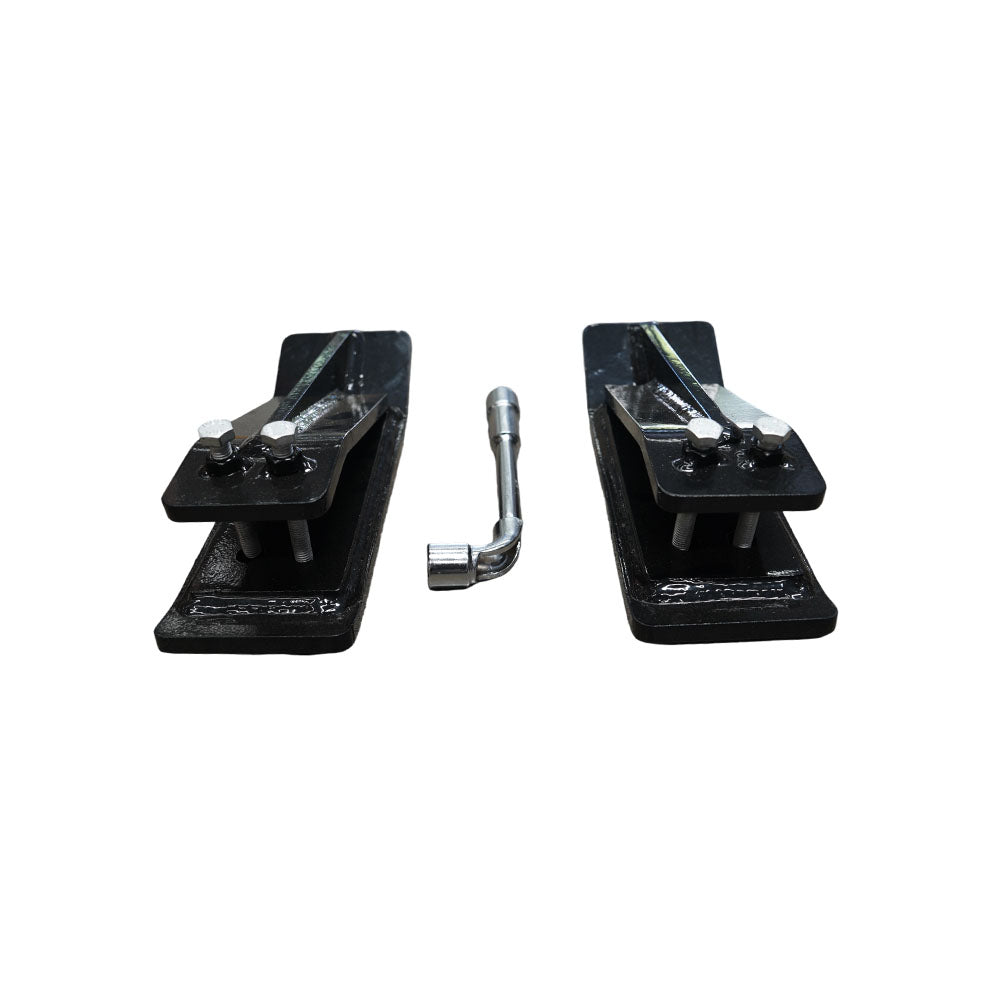 Tractor Bucket Protector, 2pcs Edge Protector, 11" Long Turf Tamer Skid Protector, Heavy Duty Steel Bucket for Removal, Spreading Gravel, L-shaped Socket Wrench