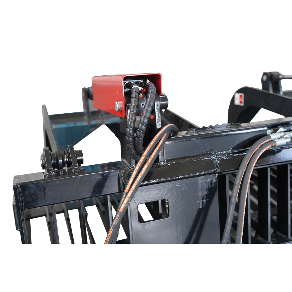 72" Rock Grapple Bucket for Skid Steer Attachment Quick Attach