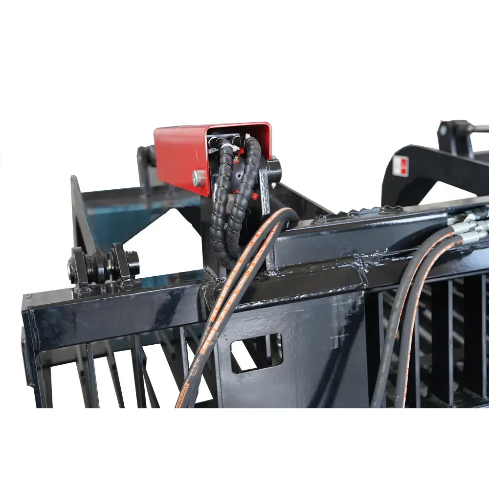 72" Heavy-Duty Skid Steer Rock Grapple Bucket, Twin Hydraulic Cylinders, Quick Attach