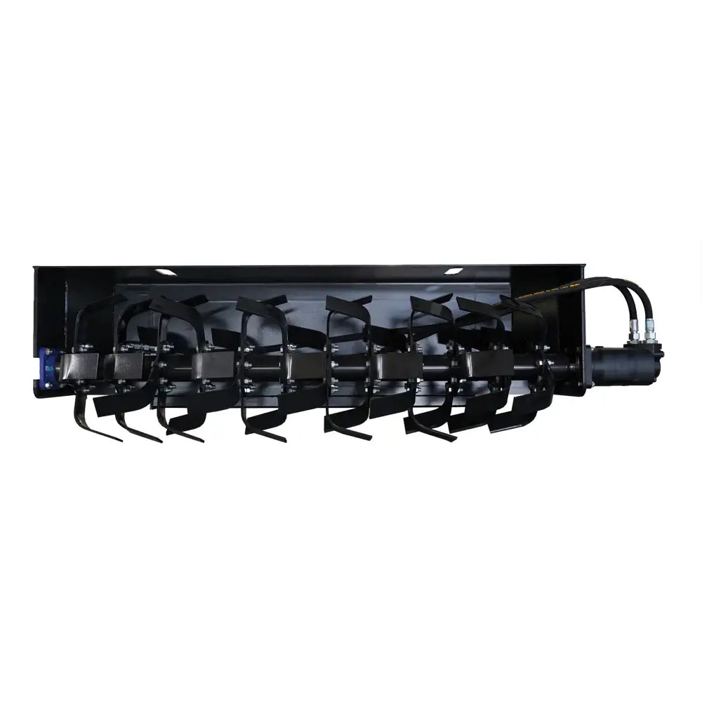 72" Heavy-Duty Skid Steer Rotary Tiller Attachment, Universal Quick Attach