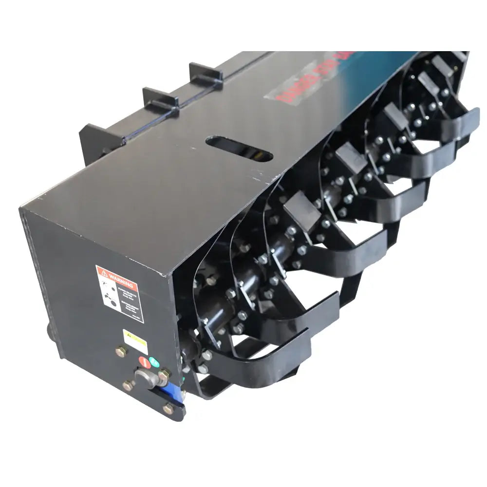 72" Heavy-Duty Skid Steer Rotary Tiller Attachment, Universal Quick Attach