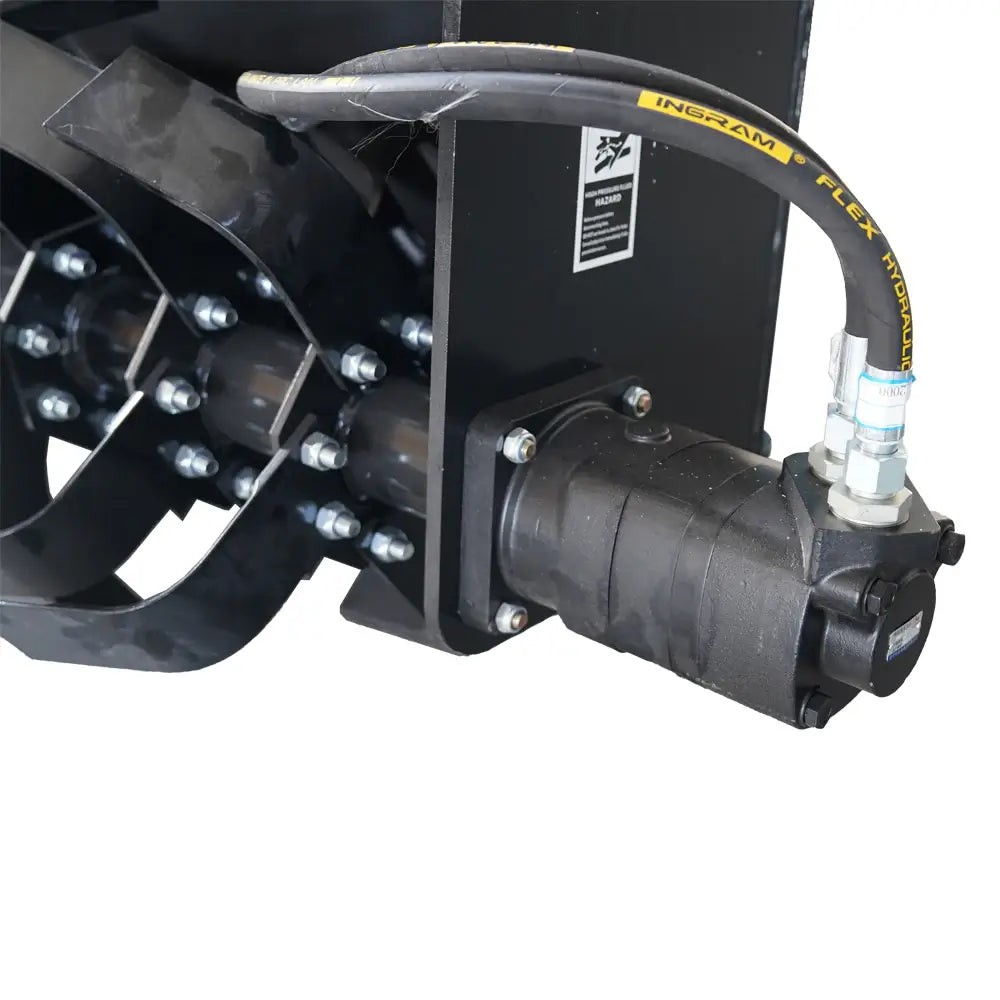72" Heavy-Duty Skid Steer Rotary Tiller Attachment, Universal Quick Attach