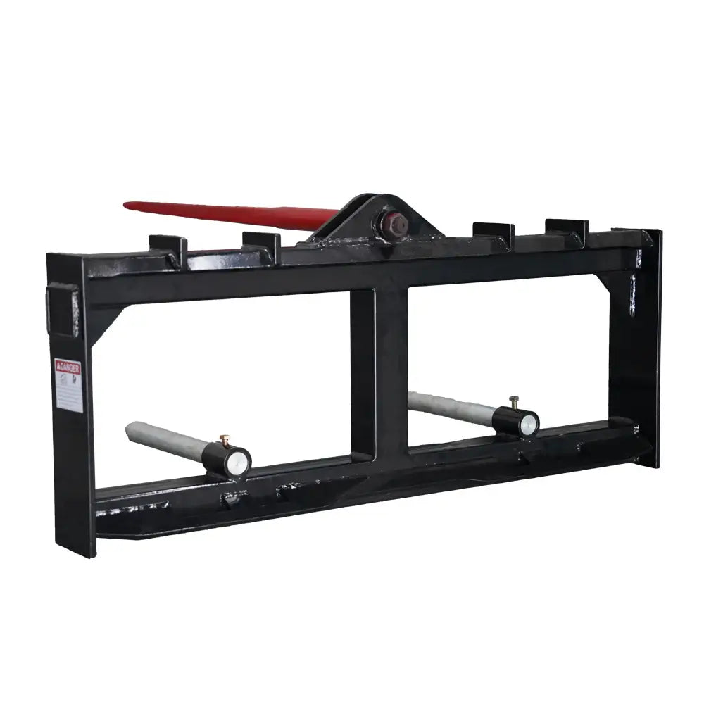49" Skid Steer Hay Spear Attachment - 3,000 lb Capacity, Universal Quick Attach