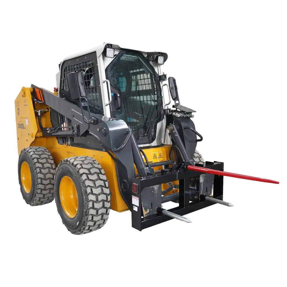 49" Skid Steer Hay Spear Attachment - 3,000 lb Capacity, Universal Quick Attach