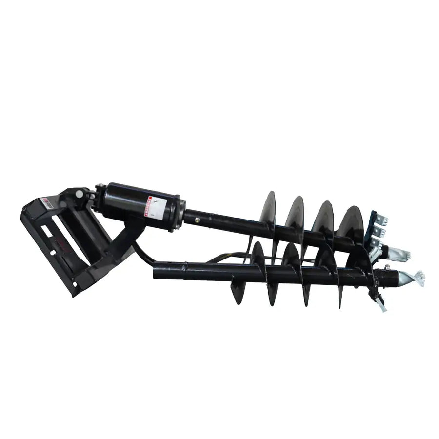 Skid Steer Auger Drive Attachment with 12" & 18" Augers - 46" Digging Depth