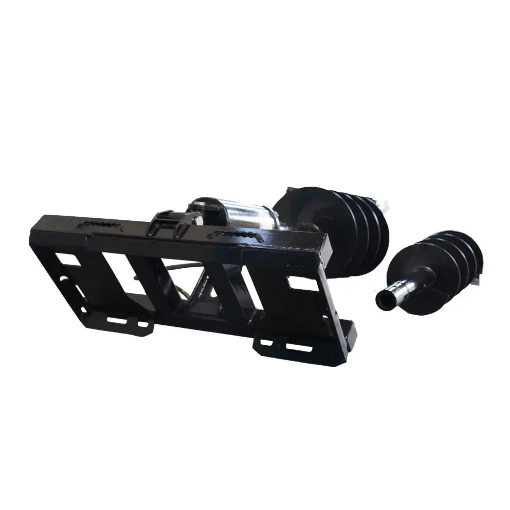 Skid Steer Auger Drive Attachment with 12" & 18" Augers - 46" Digging Depth