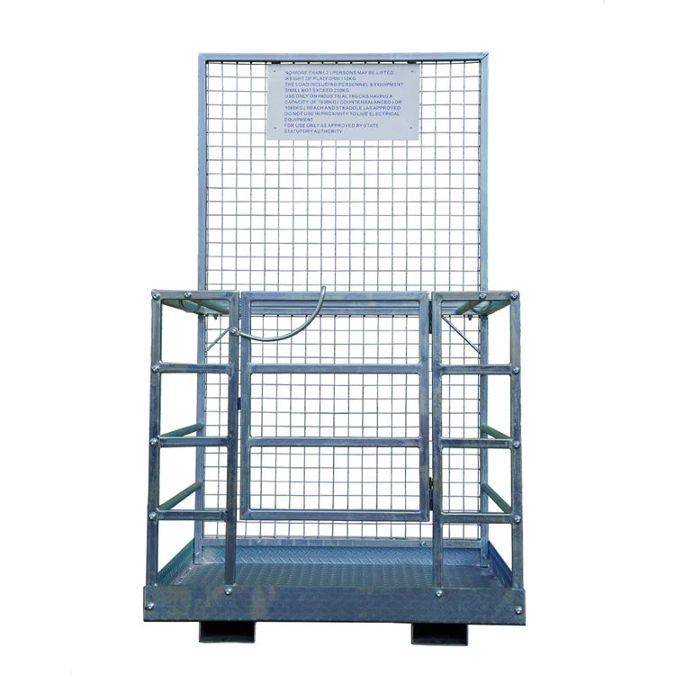 48'' x 45'' 2 Person Forklift Safety Lift Platform Cage - 550lb Capacity