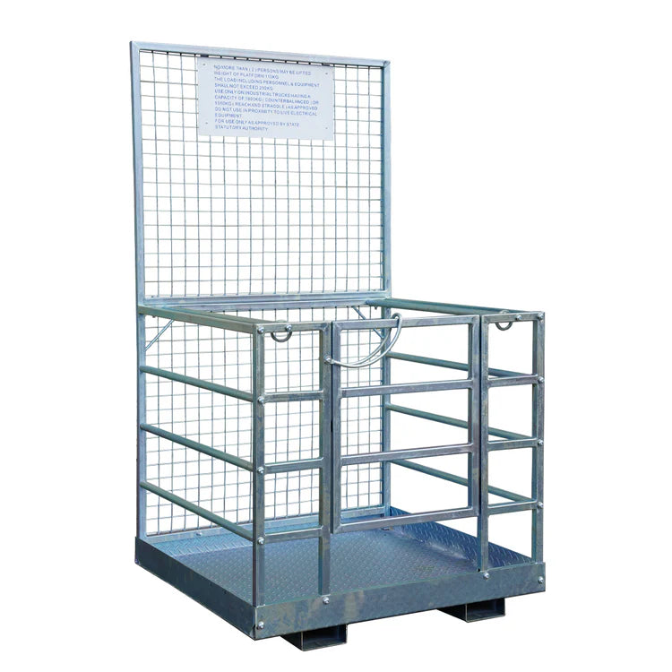 48'' x 45'' 2 Person Forklift Safety Lift Platform Cage - 550lb Capacity