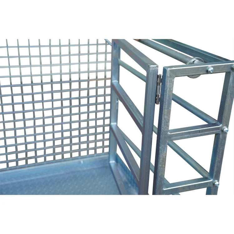 48'' x 45'' 2 Person Forklift Safety Lift Platform Cage - 550lb Capacity