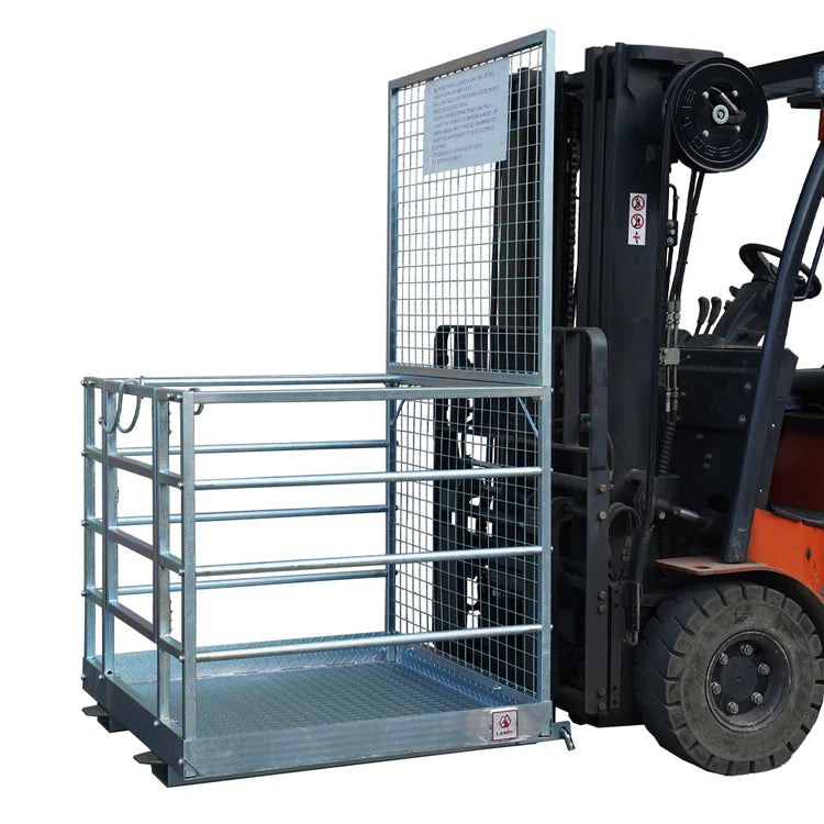 48'' x 45'' 2 Person Forklift Safety Lift Platform Cage - 550lb Capacity