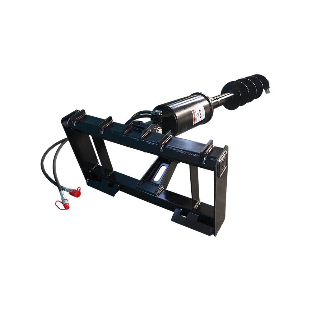 attachMan 9" Compact Wheel Loader Post Hole Auger Drive Attachment - Planetary Gear Drive