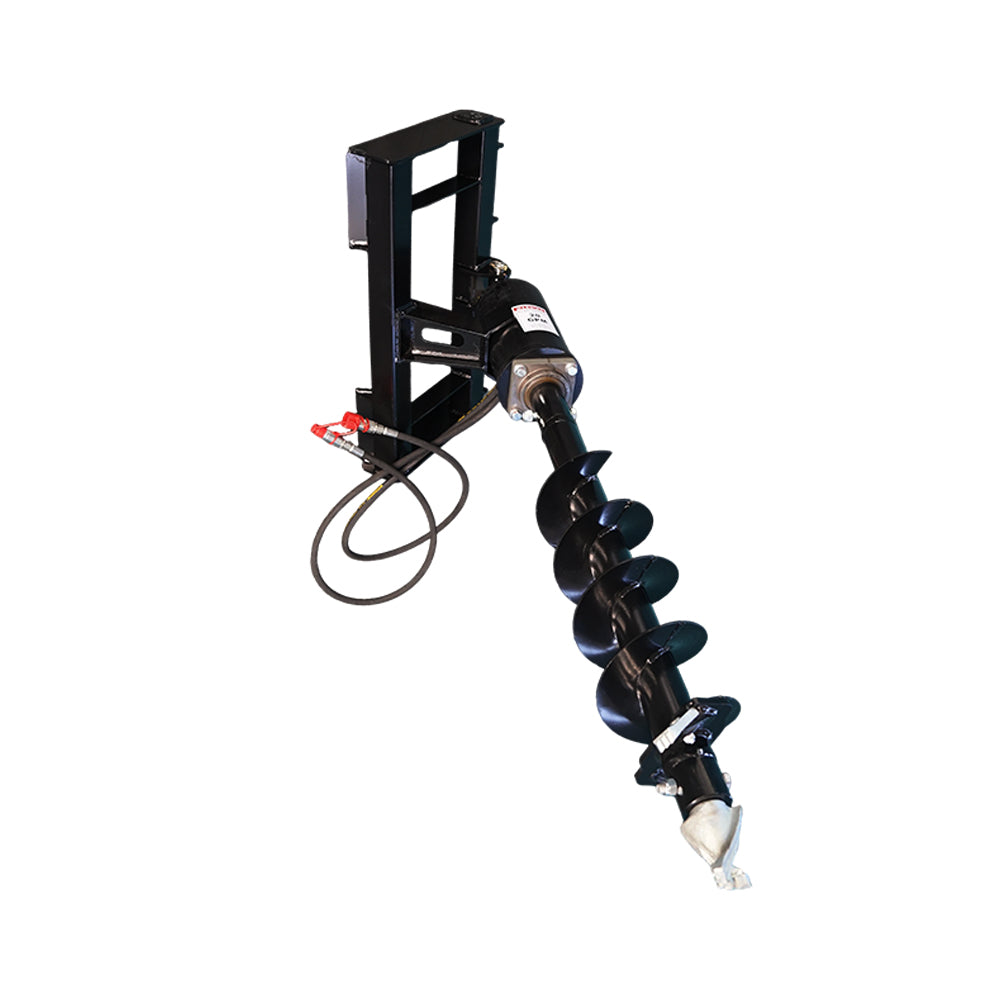 attachMan 9" Compact Wheel Loader Post Hole Auger Drive Attachment - Planetary Gear Drive