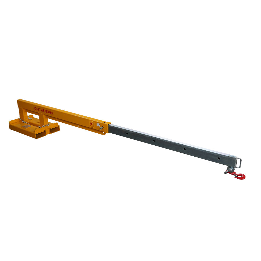 attachMan 5500lb Capacity Forklift Long Mobile Crane Lifting Hoist Jib Boom - FJL2.5 Model