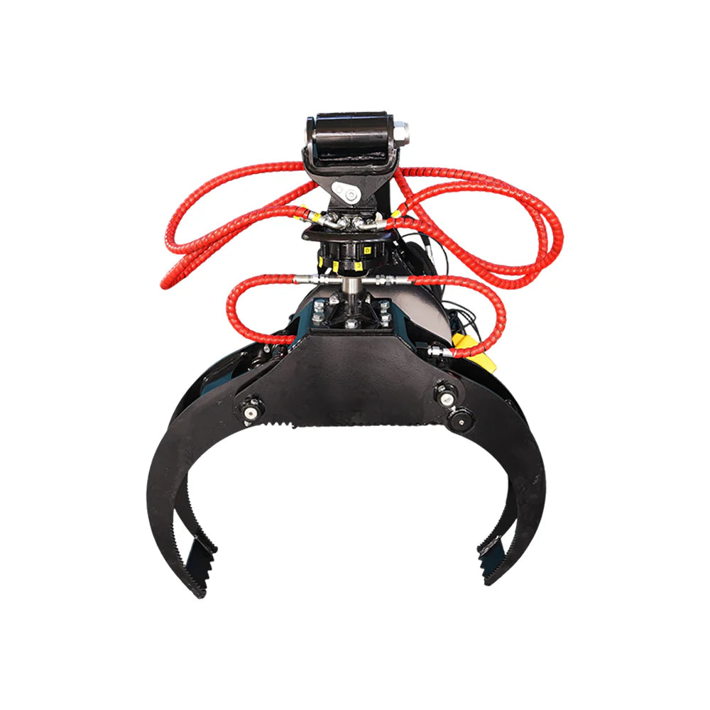 Mini Skid Steer Mount Log Grapple, Rotate, Universal Mini Loader Quick Attach Plate.