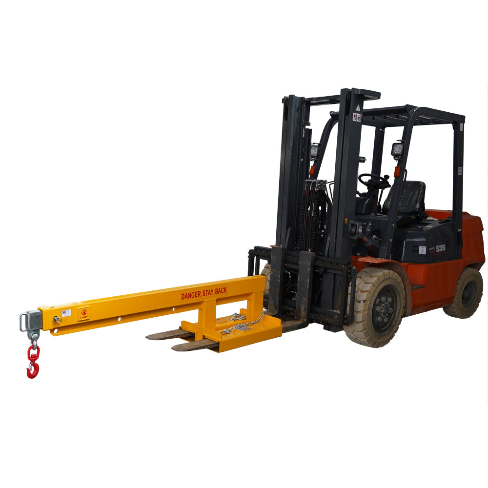 attachMan 5500lb Capacity Forklift Long Mobile Crane Lifting Hoist Jib Boom - FJL2.5 Model