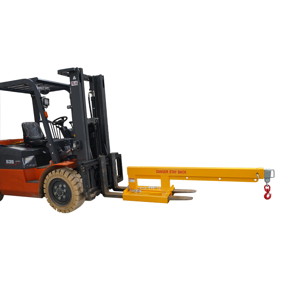 attachMan 5500lb Capacity Forklift Long Mobile Crane Lifting Hoist Jib Boom - FJL2.5 Model