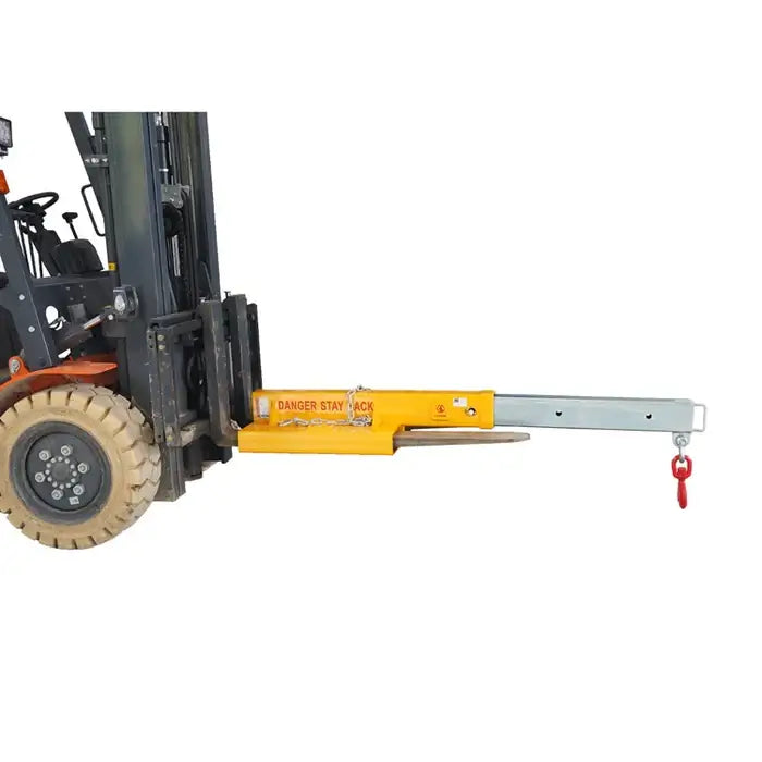 9900 lb Forklift Jib Boom, Heavy-Duty Short Mobile Crane Attachment, FJCS45