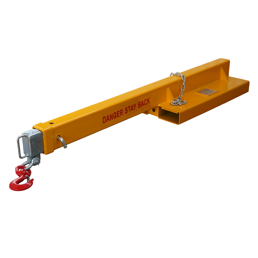 attachMan 9900lb Capacity Forklift Long Mobile Crane Lifting Hoist Jib Boom - 137.8" Reach