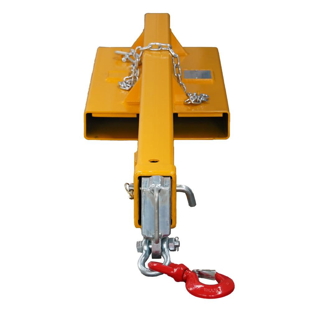 attachMan 9900lb Capacity Forklift Long Mobile Crane Lifting Hoist Jib Boom - 137.8" Reach